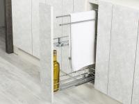 Cargo mini 150 мм Starax Tandem Cristal, (106х475х640) полн.выдв., правая S-2642-C
