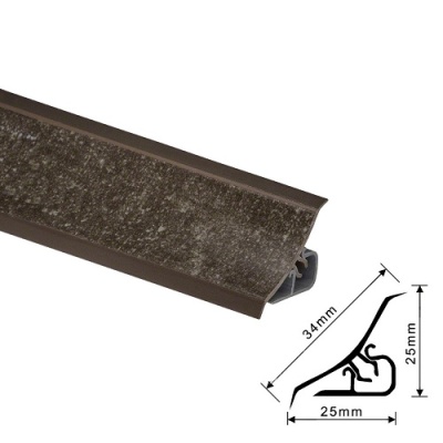 Thermoplast 120 Плинтус-4072 Мрамор Де Мази темный 18*18*3000 (MRK 120-1337)***
