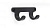 Крючок K220BL. 2 Черный матовый TWIN
